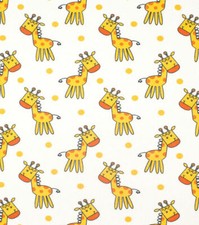 Hand Made HAPPY GIRAFFES Crib Size Cotton Duvet Comforter Cover with FULL ZIPPER