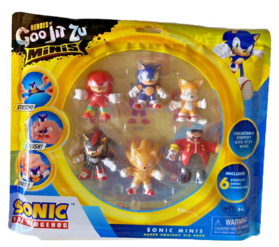 Heroes Of Goo Jit Zu Minis Sonic The Hedgehog Super Squishy Six Pack NEW 4+