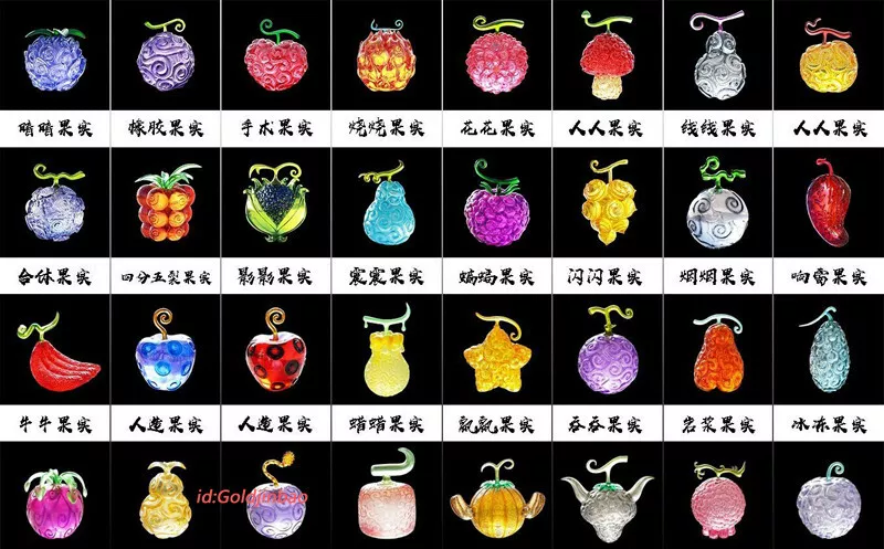 copy of Fruits du démon - One Piece Devil Fruits - Di Tai She - 10 fruits -  SET3