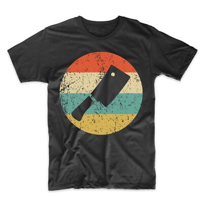 Butcher Gift - Vintage Retro Meat Cleaver Men's T-Shirt - Butcher Shirt