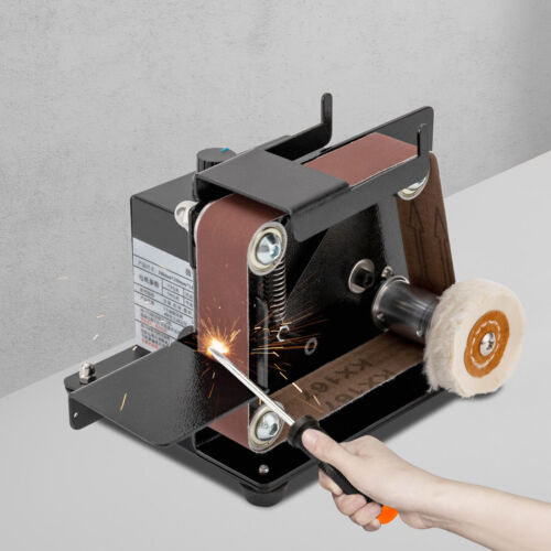 Electric Polishing Grinding Machine with 10PC Abrasive Belt for Wood Metal Knife