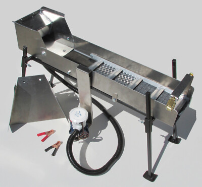 6'' Mini Power Sluice Set Up Kit with Pump, Flare, Stand - Gold Mining Equipment