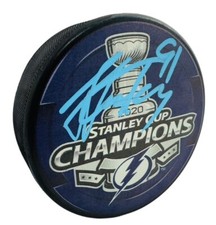 STEVEN STAMKOS TAMPA BAY LIGHTNING SIGNED PUCK 2020 STANLEY CUP FANATICS COA