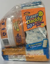SCRUB DADDY Mommy Multi-surface Cleaning Bundle 4 Erasers, PowerPaste, 12 Sheets
