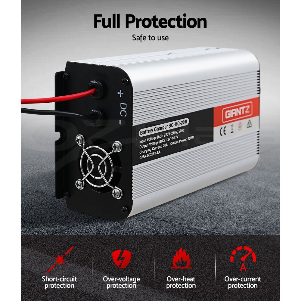 Giantz 12V Car Battery Charger Inverter 20 amp 30 amp ATV 4WD Caravan