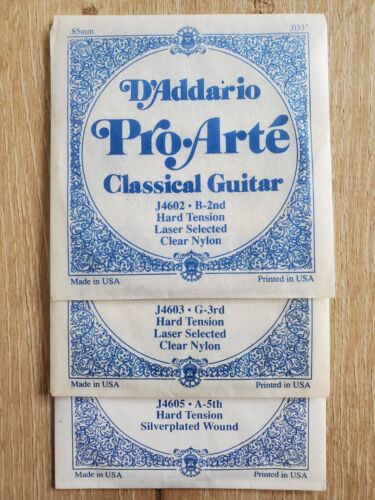 D'ADDARIO PRO ARTE Classical Guitar Strings 3 Packs: J4602 J4603 & J4605 Vintage - Picture 1 of 6