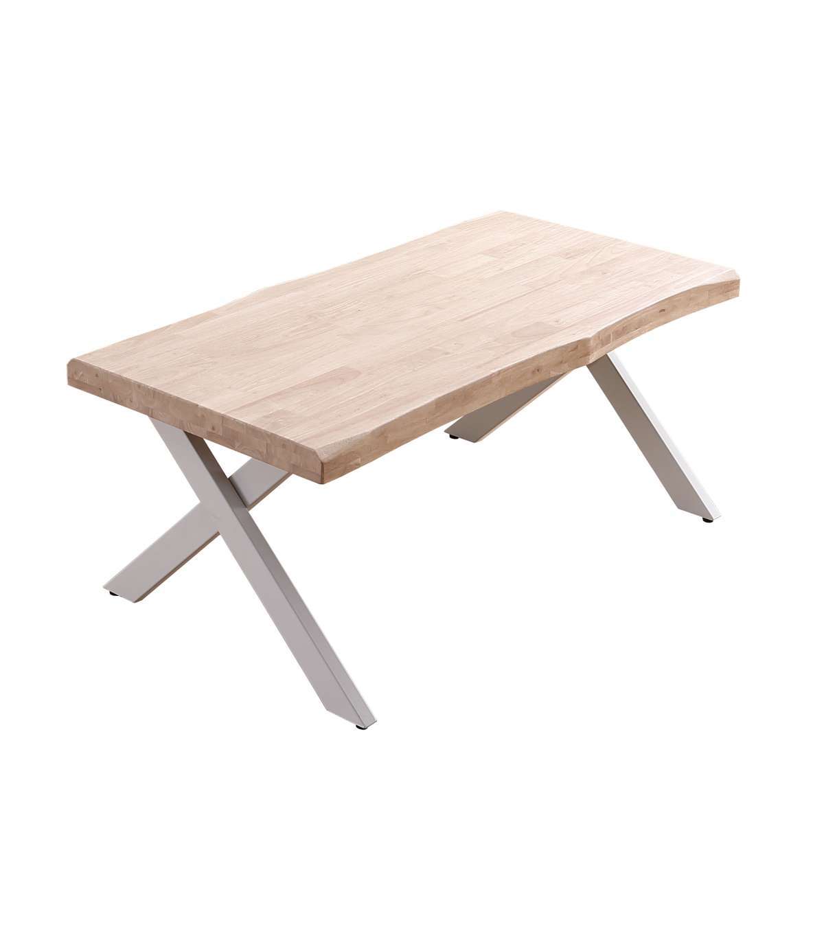 ADEC, Mesa centro elevable Xena tapa con forma acabado roble nordish/blanco, 47