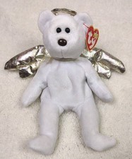 Ty Beanie Baby HALO II 2000 Angel Bear RARE  ERRORS BROWN NOSE