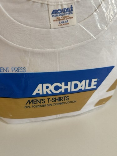 Vtg Belk Archdale 80’s Tshirt 3 Pack 50/50 Combed Cotton Polyester Perm Press - Picture 3 of 6