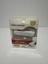 Tera Grand USB Car Charger with Retractable Micro USB Cable
