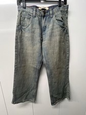 Wrangler Jeans Co Boys Size 8 Medium Wash Straight Leg Denim Jeans Red Stitching