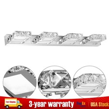 LED 4-Light Bathroom Vanity Light Fixture,Over Mirror Modern Crystal Wall Lamps
