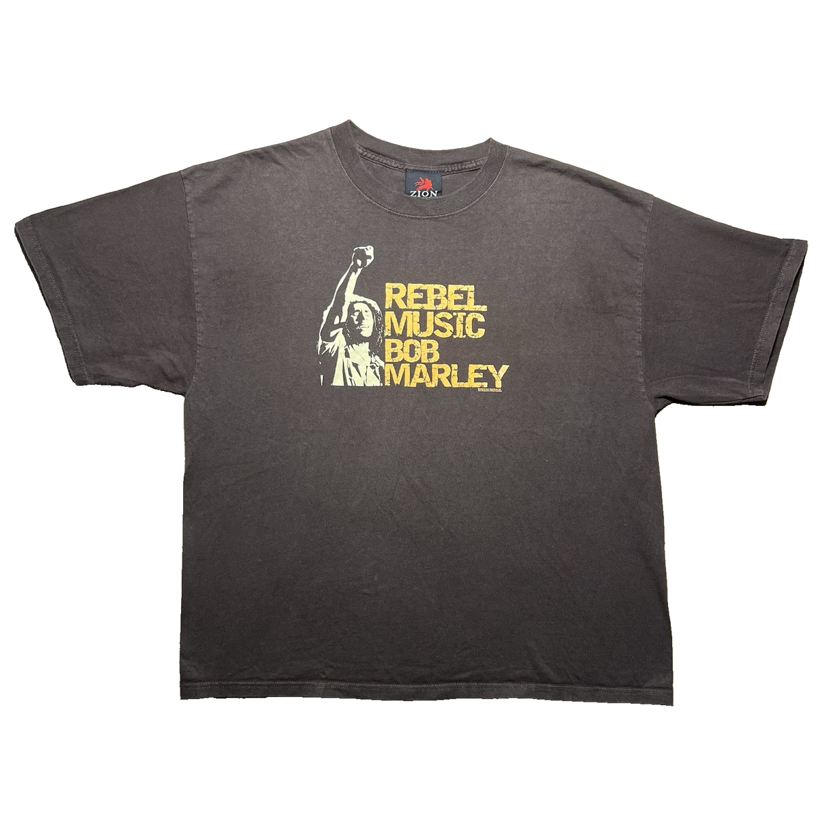 Vintage Bob Marley T Shirt Mens XL Brown Rebel Music Zion 