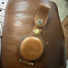 pocket watch leather belt fob holder