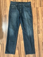 Calvin Klein Jeans Mens 34x34 Relaxed Straight Leg Blue Denim Medium Wash Cotton