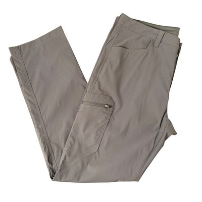 Eddie Bauer Hiking Cargo Utility Pants (34x32) Gray Stretch Lightweight Flex