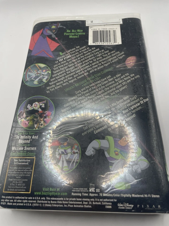 Buzz Lightyear of Star Command: The Adventure Begins VHS tape SEALED - Image 2 of 3