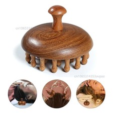 Sandalwood Meridians Massage Comb Head Meridians Massager Fine Tooth Comb Needli