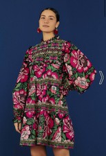 Farm Rio XS Flower Garden Mini Dress in Organic-cotton