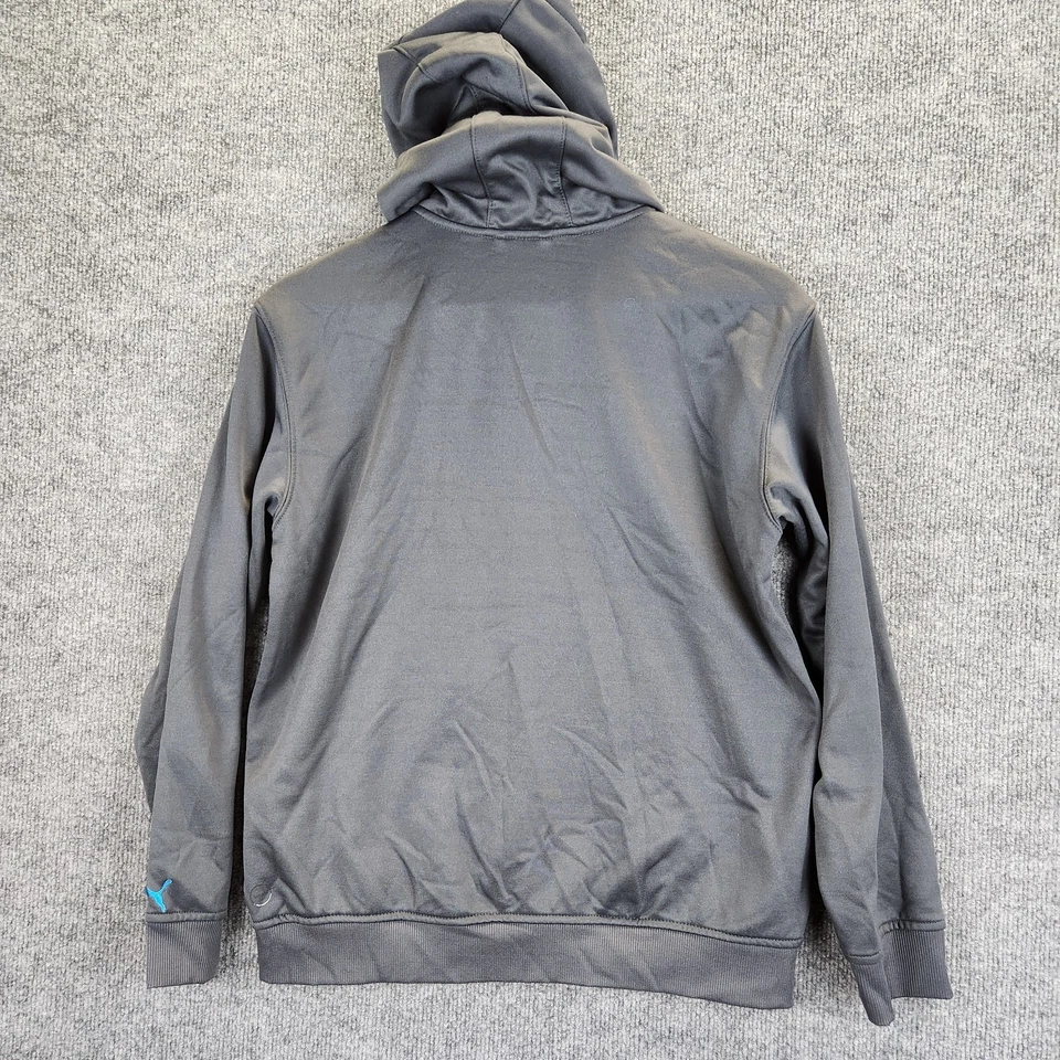 Толстовка с капюшоном мальчика большой серый полный молнии куртка открытый Sport Athletic логотип - Изображение 3 из 4