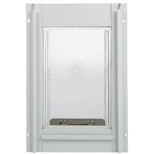 Ideal Pet Products Deluxe Aluminum Pet Door with Telescoping Frame, Super Lar...