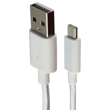Alcatel 3.3-Ft 1m Braided USB to USB-C Charge/Sync Cable - White