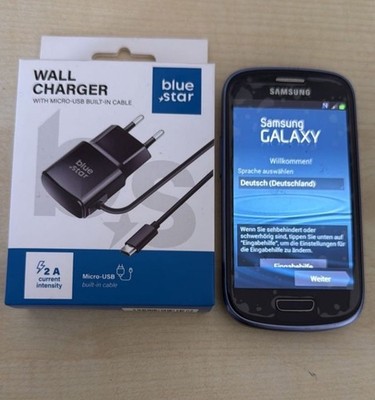 Samsung Galaxy S3 mini Blau GT-I8190N Garantie  volle Funktion Komplett Accu Neu