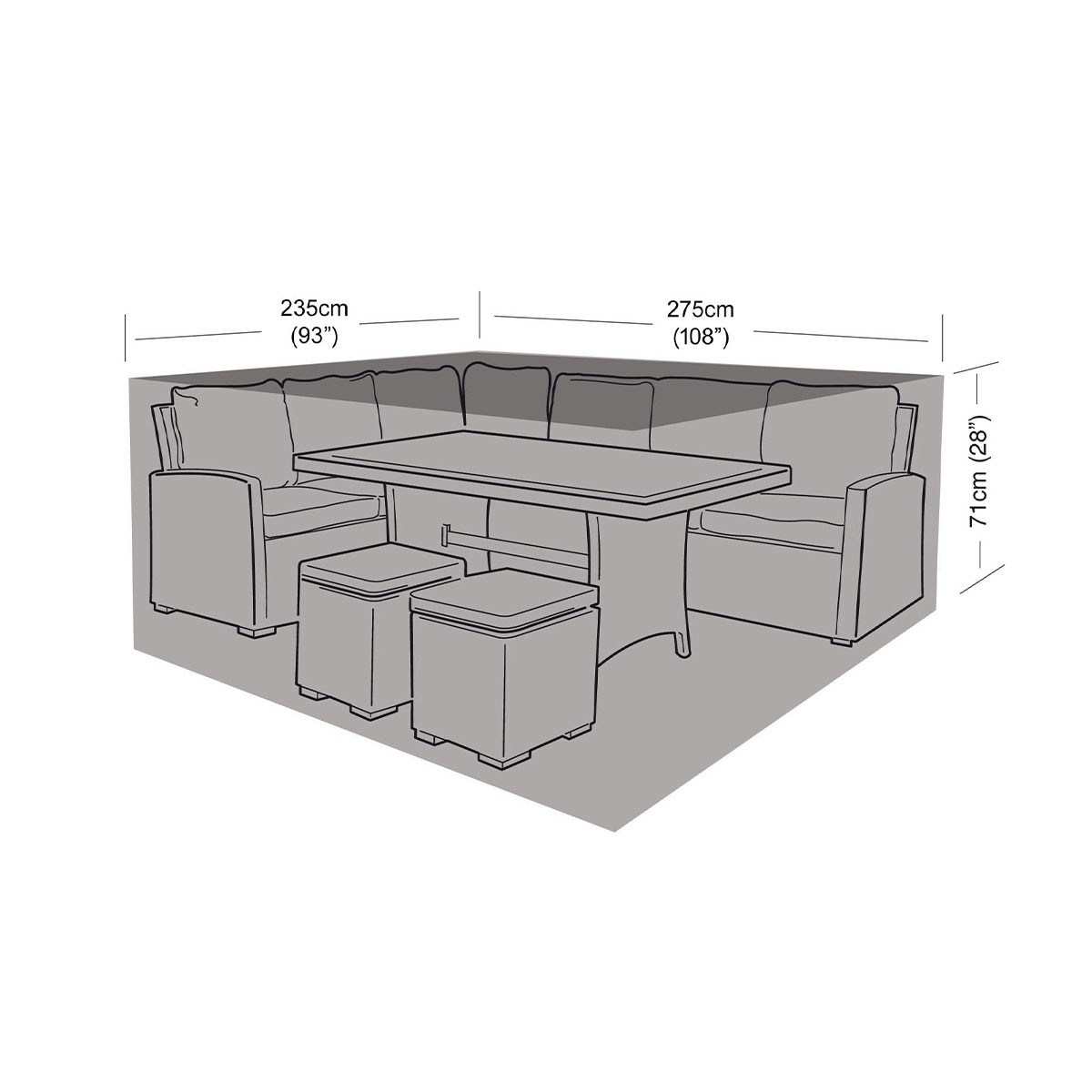 Garland Medium Casual Dining Set Garden Furniture Cover