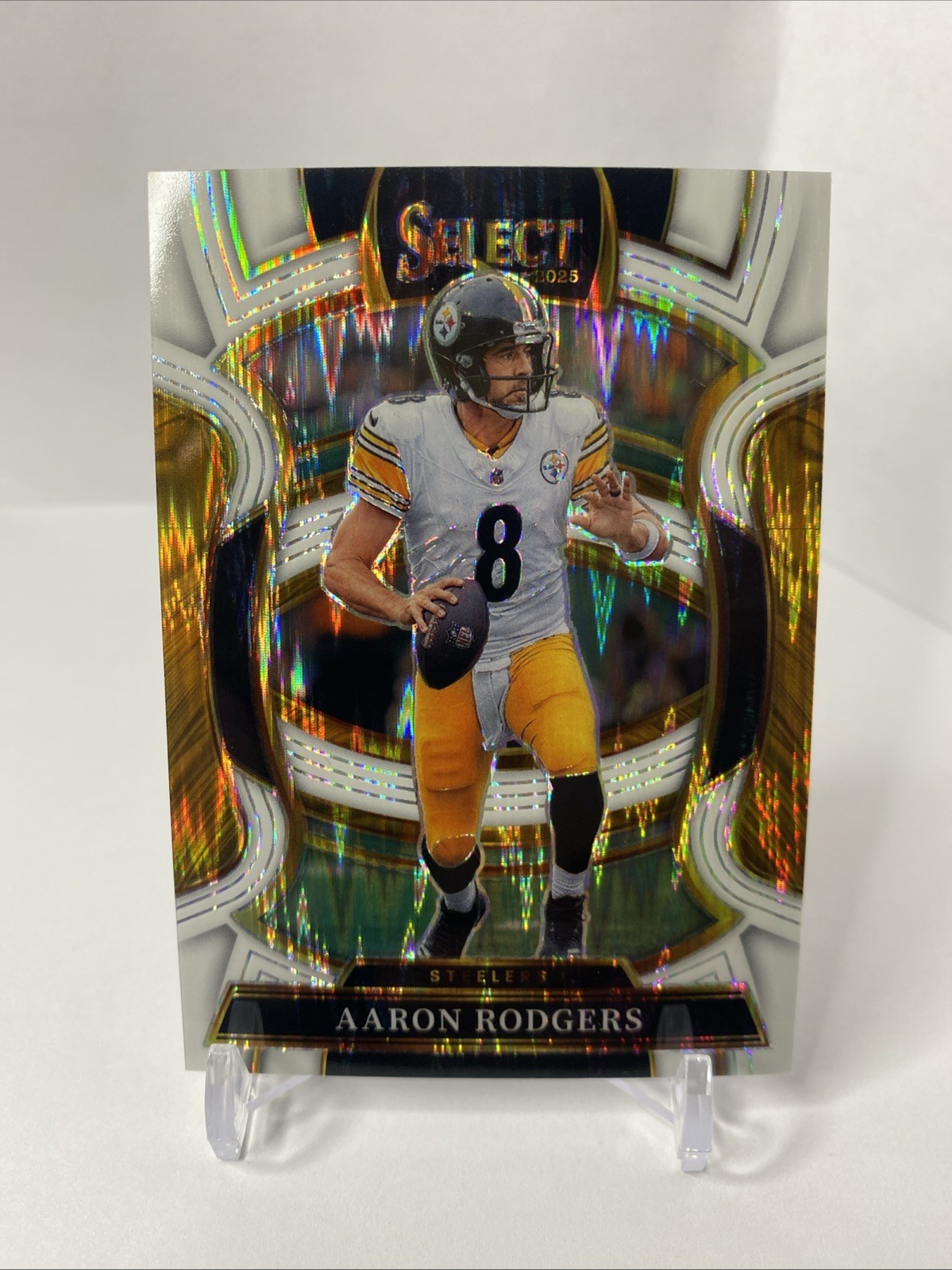 2025 Panini Select - Aaron Rodgers - Concourse #51 White Shock Prizm /799