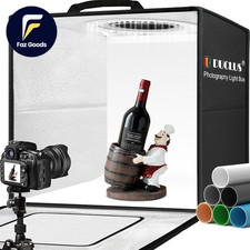 Light Box Photography 20" X 20" Large Portable Photo Studio Light Tent Kit