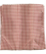 Tommy Hilfiger Mens Gingham Pocket Square, Red, One Size