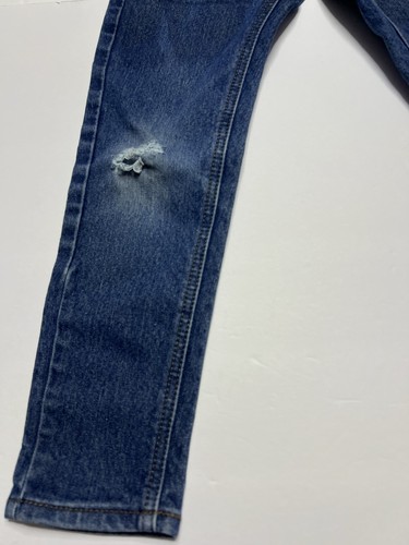 Faded Glory Denim Girls Blue Jeans Size 6 Reg Husky Taper Fit Stretch Distressed - Picture 10 of 20