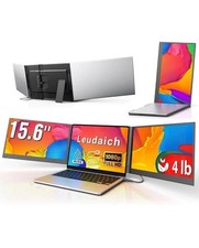 Triple Screen Extender Monitor Portable, Thin 15.6 1080P Fits 13-17" Laptop