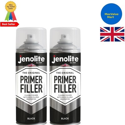 Multi-Surface Black Primer Filler Sprühfarbe | Schnelltrocknend, glatte Oberfläche, 400ml
