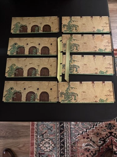 Marx Walt Disney's "Davy Crockett" Alamo Tin Playset Lot Vintage Walls Ramparts