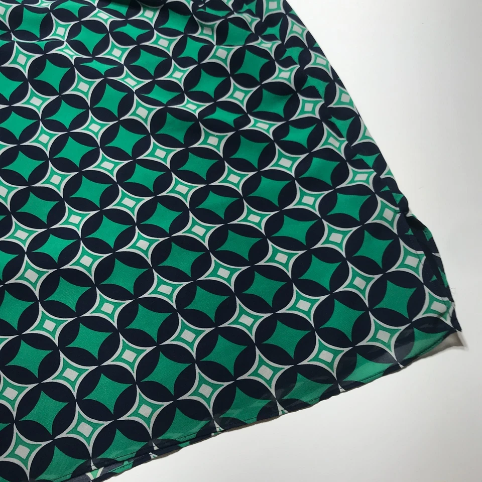 Banana Republic женщин 6 напечатано геометрический в зеленый синий тянуть на прямой юбка - Изображение 4 из 4