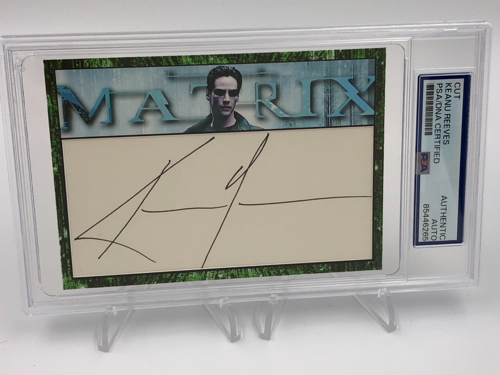 KEANU REEVES PSA AUTO 1/1 Custom Card  3 x 5" Signed Authentic 1 of 1 THE MATRIX view 4