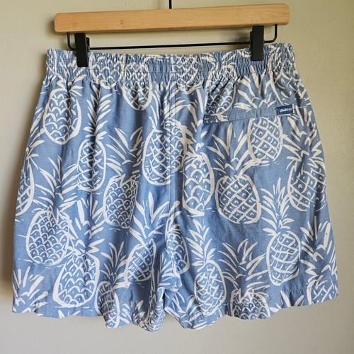 Chubbies Swim Trunks Mens XL Blue White Pineapple Print 5" Inseam Brief Liner - Picture 3 of 12