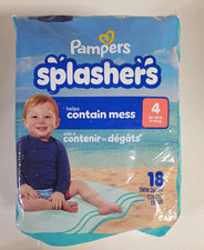 Pampers Splashers Swim Diapers 18 Count Size 4 20-33 lbs New