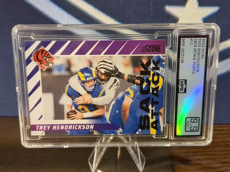 2024 Score - Sack Attack Trey Hendrickson #11 Purple MINT+ 9.5!! - Image 3 of 4