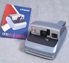 Polaroid One600 Instant Camera W/MANUAL BLUE/SILVER GUARANTEED
