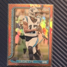 Topps 2024 Chrome Xavier Legette Rookie Carolina Panthers #38 Leather Refractor 
