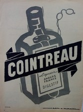 publicite     liqueur COINTREAU par JEAN ADRIEN MERCIER    annee 1940  A 5091
