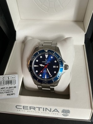 Certina DS Action Diver Powermatic 80 Blue Dial  Men's Watch C0324071104100