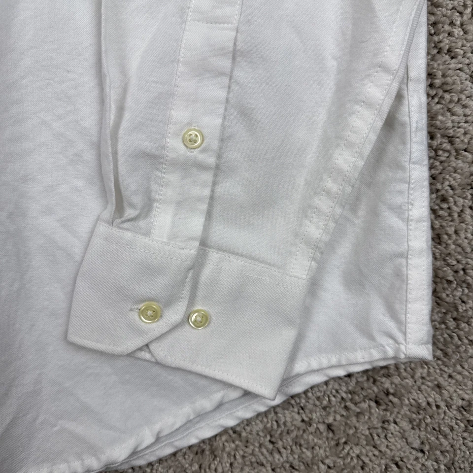 Camisa de vestir Covington para hombre manga larga abotonada talla 15,5 34/35 blanca Foto 2 de 4