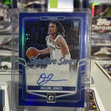 Panini 2024-25 Donruss Optic Dillon Jones #SS-JGT Rookie Auto Prizm 01/25 OKC