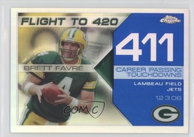2008 Chrome Collection Flight to 420 Blue Refractor 13/50 Brett Favre HOF 0u7