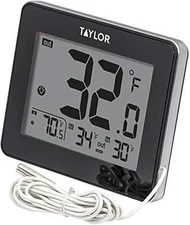 Wired Digital Indoor Outdoor Thermometer with LED Display, Wired Probe Sensor fo