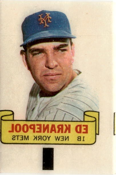 1966 Topps #NNO Ed Kranepool Rub-Offs EX/EXMT New York Mets