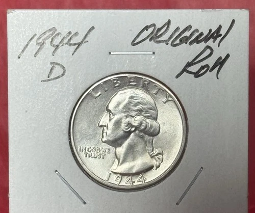 1944 D Washington Quarter - Gem BU - 90% Silver - Beauty !